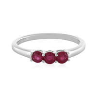 Zilveren ring met Madagaskar Robijnen