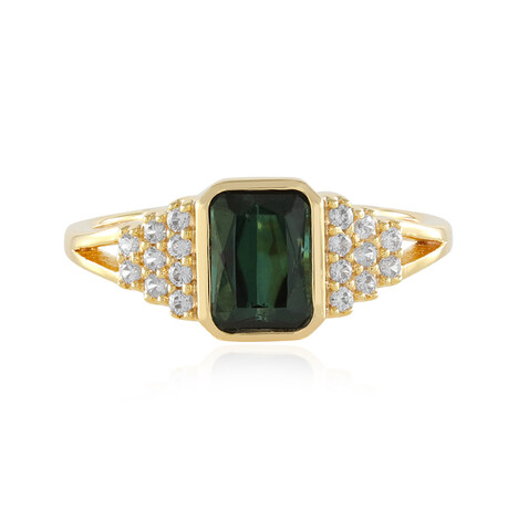 Grüner Benedito-Turmalin-Silberring