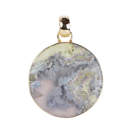 Java-Moosachat-Silberanhänger