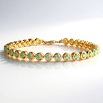 Bracciale in argento con Smeraldo Russo (Adela Silber)