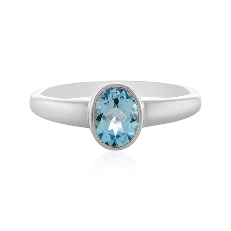 Bague en argent et Topaze bleu ciel