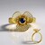 Anello in oro con Zaffiro Blu (Ornaments by de Melo)