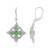 Boucles d'oreilles en argent et Tsavorite de Tanzanie