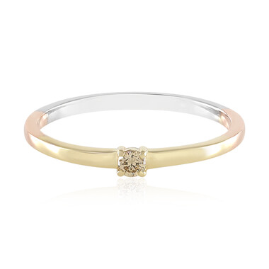 I2 Schokoladen-Brillant-Goldring