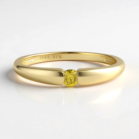 Anello in oro con Diamante Giallo I2