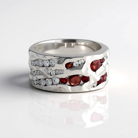 Bague en argent et Rubis de Tanzanie (de Melo Essence)