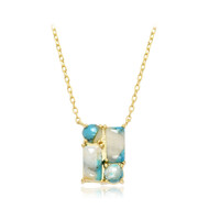 Collana in argento con Mosaico turchese