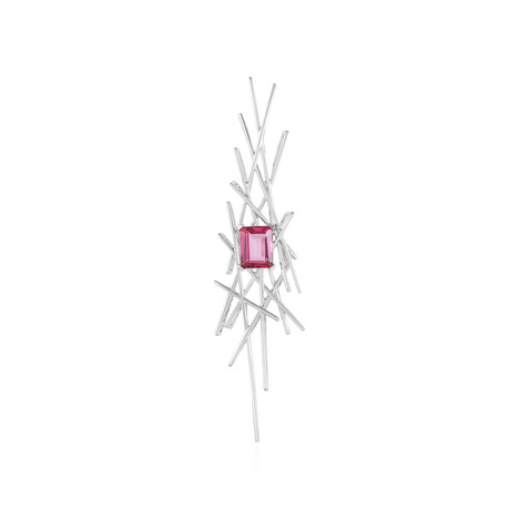 Ciondolo in argento con Topazio Rosa (MONOSONO COLLECTION)