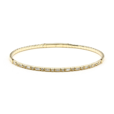 14K SI2 (H) Diamond Gold Bangle (CIRARI)