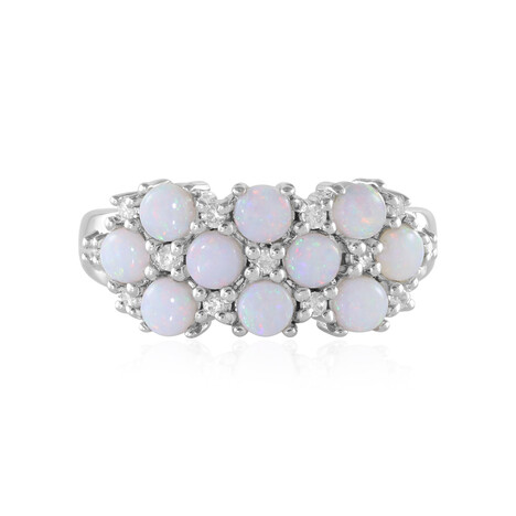 Anello in argento con Opale Australiano