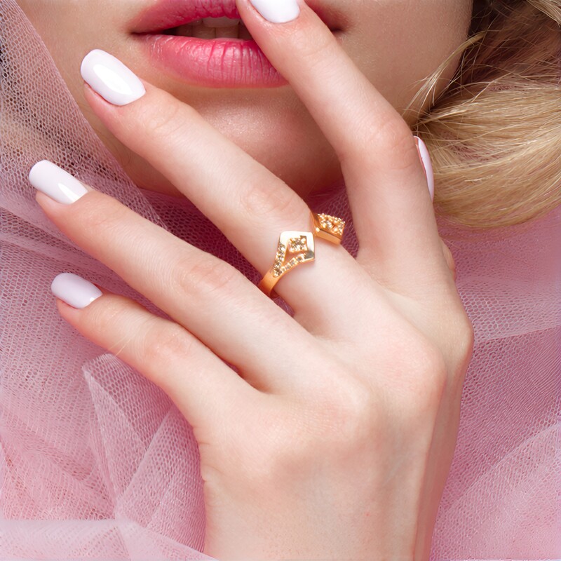 9K SI1 Argyle Rose De France Diamond Gold Ring (Annette)