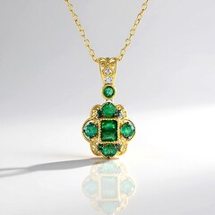 Collana in argento con Smeraldo Zambia (Gems en Vogue)