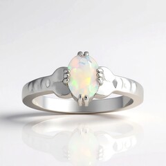 Anello in argento con Opale di Welo
