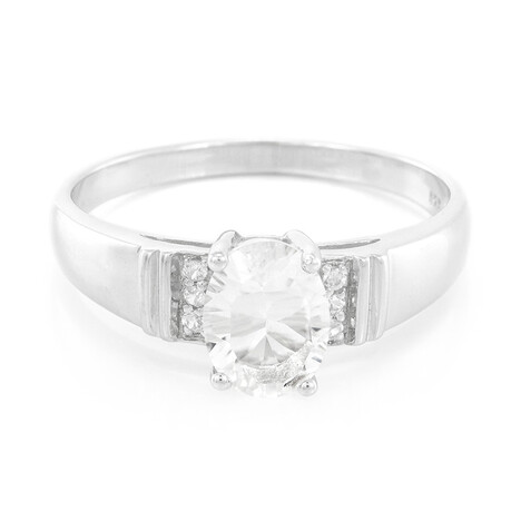 Anello in argento con Petalite