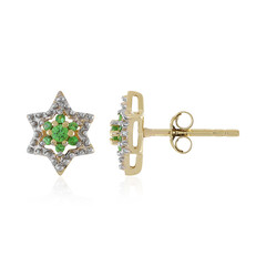 Orecchini in oro con Tsavorite della Tanzania (Adela Gold)