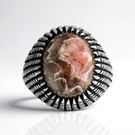 Anello in argento con Rodocrosite (Jones Lee)