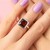 Hessonite Garnet Silver Ring