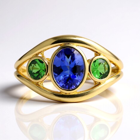Bague en or et Tanzanite AAA (CIRARI)