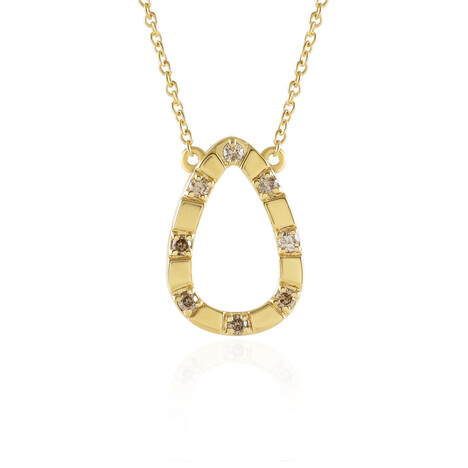 Collar en plata con Diamante champán I2 (de Melo Essence)