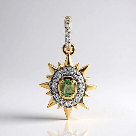 Ciondolo in oro con Tanzanite Verde (non riscaldata)