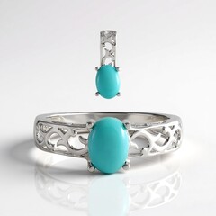 Anello in argento con Turchese Sleeping Beauty (Faszination Türkis)