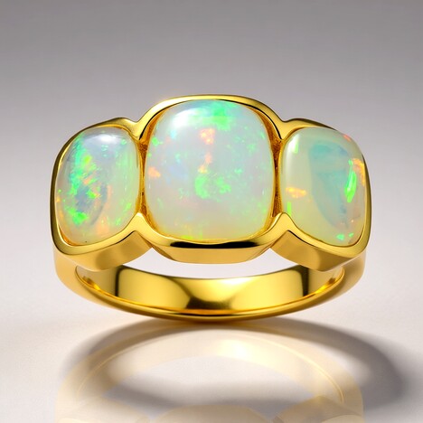 Anello in argento con Opale di Welo