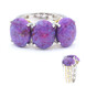 Kingman Purple Mojave Turquoise Silver Ring (Gems en Vogue)