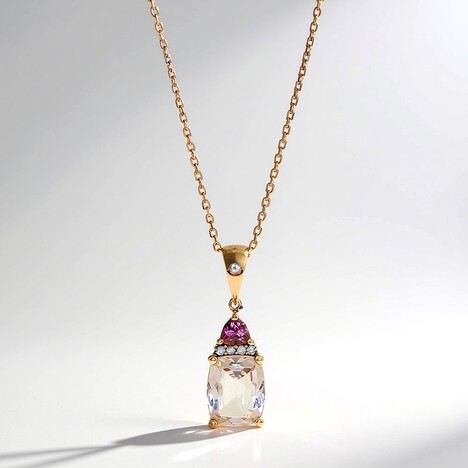 Collana in oro con Morganite AAA (CIRARI)