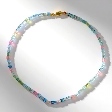 Collana in argento con Berillo Fancy (Adela Silber)