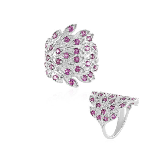 Bague en argent et Grenat Rhodolite