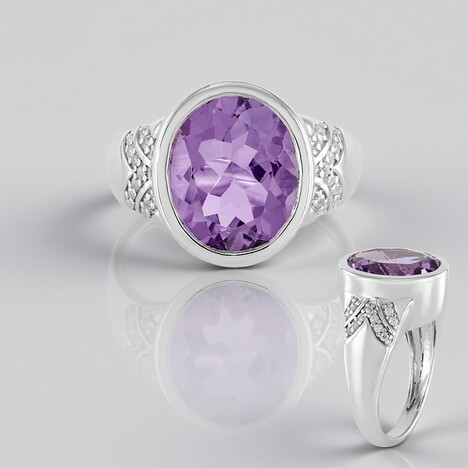 Anello in argento con Ametista