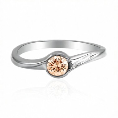 Anillo en oro con Diamante rosa de Francia de Argyle VS1 (Annette)