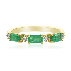 Bague en or et Emeraude de Zambie AAA (CIRARI)