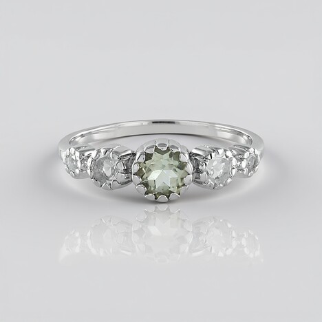 Anello in argento con Ametista Verde