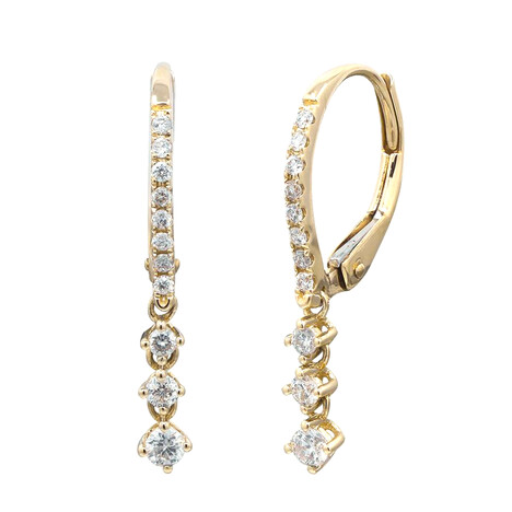 Gouden oorbellen met SI2 (H) Diamanten (CIRARI)