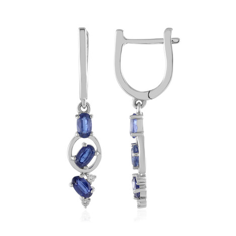 Pendientes en plata con Cianita de Nepal