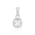 Zilveren hanger met een witte topaas