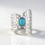 Anello in argento con Turchese Sleeping Beauty (MONOSONO COLLECTION)