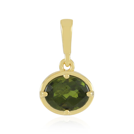Ciondolo in argento con Vesuvianite
