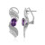 Sibirischer Amethyst-Silberohrringe (de Melo)