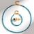 Parure in argento con Apatite Blu Neon