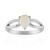 Bague en argent et Opale blanche