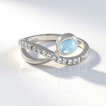 Anello in argento con Acquamarina Ofiki
