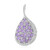 Pendentif en argent et Améthyste Rose de France