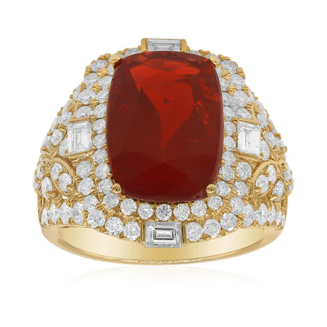 Mexikanischer Feueropal-Goldring (CIRARI)