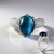 Anello in oro con Indicolite Occhio di Gatto (AMAYANI)