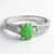 Bague en argent et Chrysoprase impériale