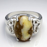 Anello in argento con Quarzo Dinosauro