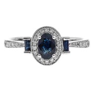Blauer Ceylon-Saphir-Goldring