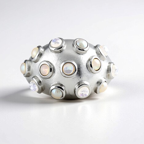Anello in argento con Perla d'Acqua Dolce Bianca (SAELOCANA)